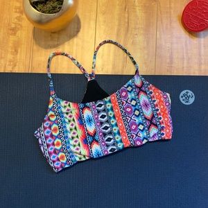 SoulCycle Aztec Strappy Back Sports Bra